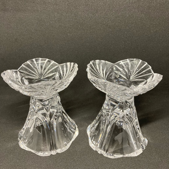 Marc Aurel Nachtmann Vintage Crystal Candleholder Set - Picture 1 of 6